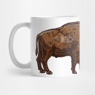 American Bison Distressed Buffalo Funny American Bison Mug